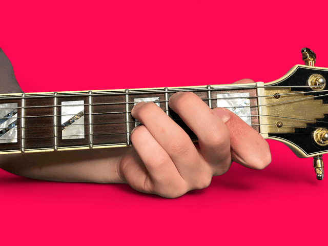 Bdim7 guitar chord with finger positions