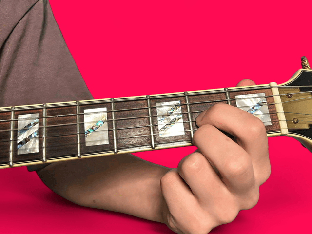 D6 guitar chord with finger positions