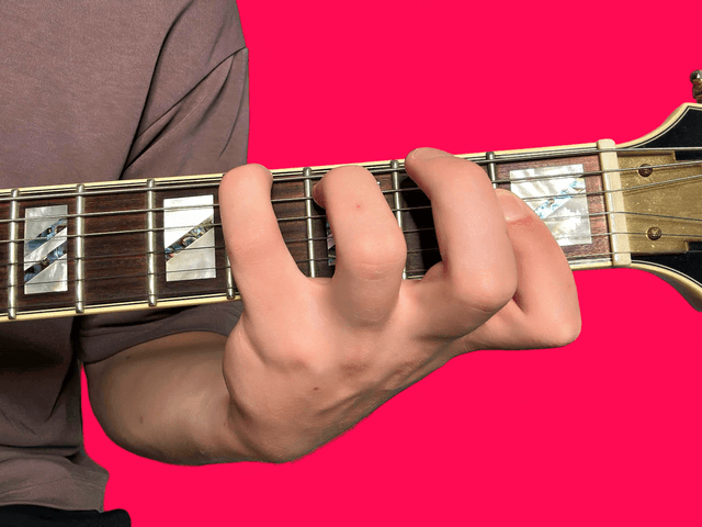 Ab major guitar chord with finger positions