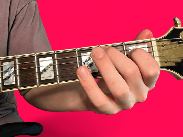 Baug guitar chord with finger positions