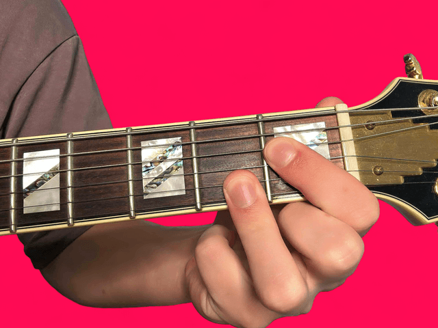 Ebm11 guitar chord with finger positions