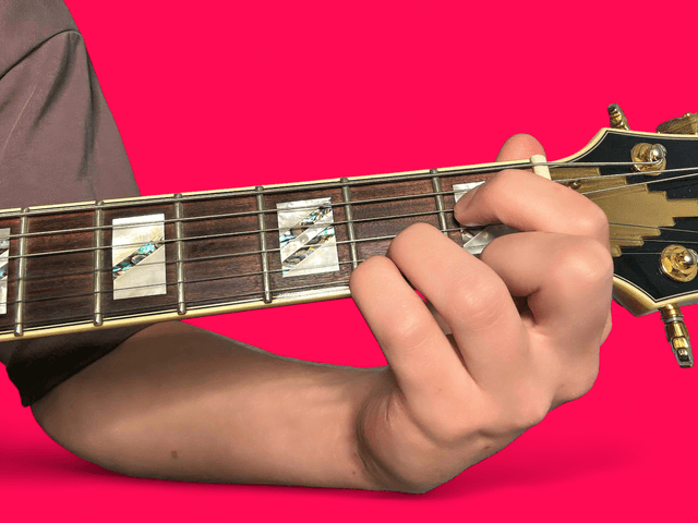 Eb7#9 guitar chord with finger positions