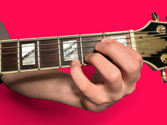 Eb11 guitar chord with finger positions