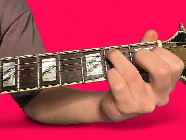 Em9 guitar chord with finger positions