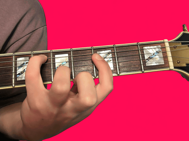 Ebm7b5 guitar chord with finger positions