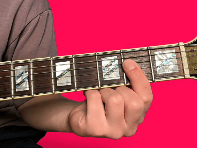 A6 guitar chord with finger positions