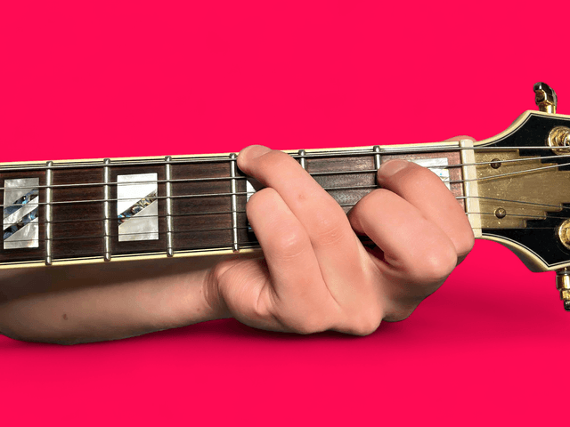 Gdim7 guitar chord with finger positions