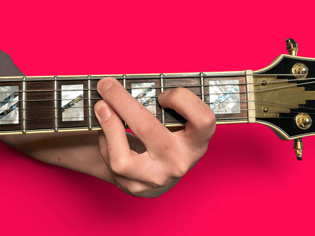 C#m9 guitar chord with finger positions