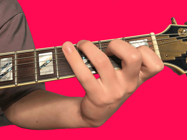 E major over G# guitar chord with finger positions