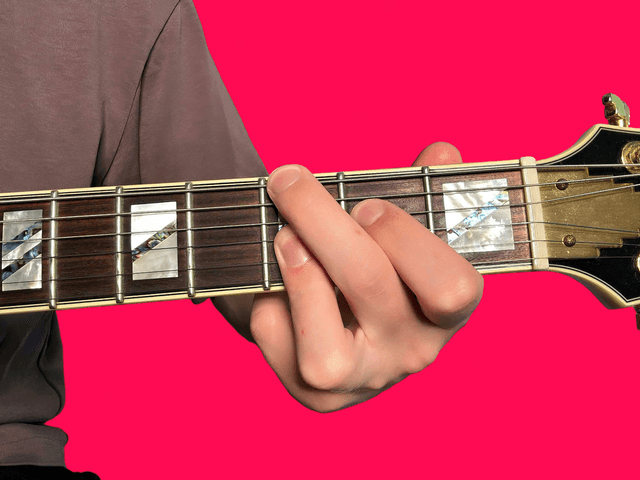 Gm6 guitar chord with finger positions