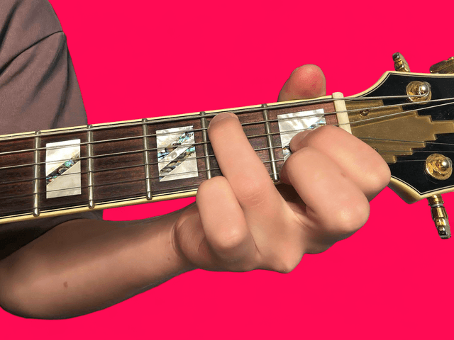 E7#9 guitar chord with finger positions