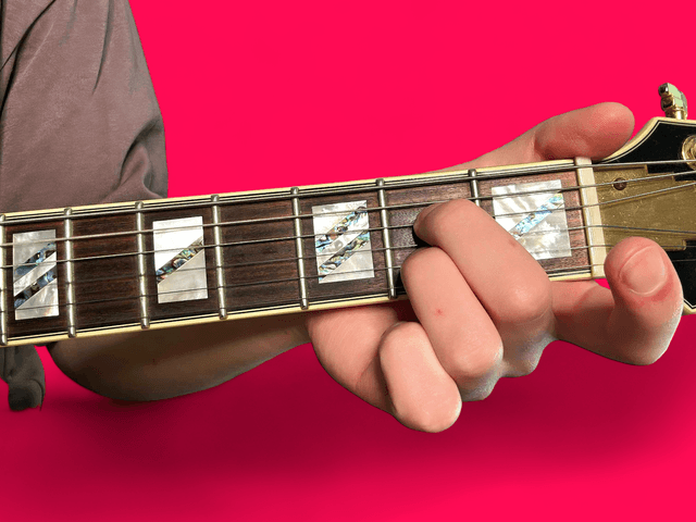 A7 guitar chord with finger positions