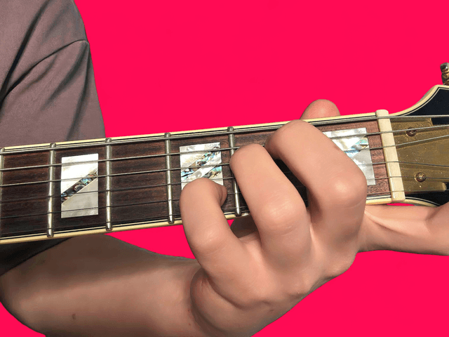 Em7 guitar chord with finger positions