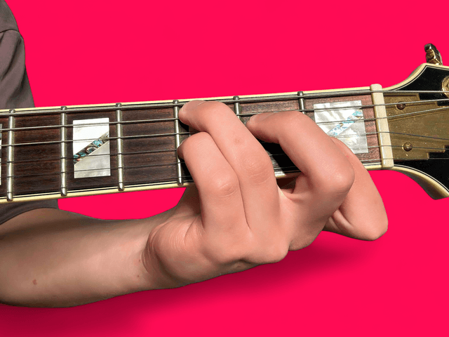 C11 guitar chord with finger positions