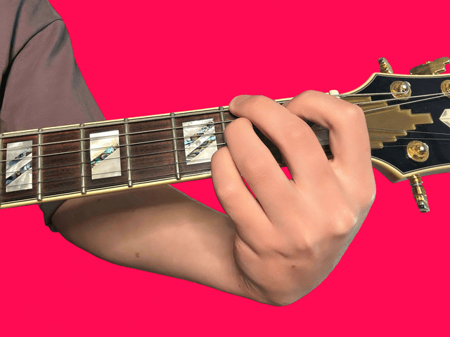 F#7#9 guitar chord with finger positions