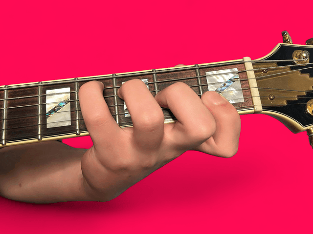 C#maj7#5 guitar chord with finger positions