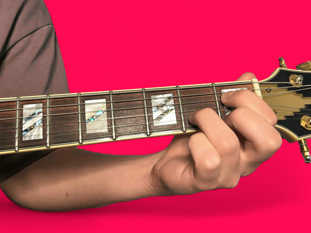 Eb9 guitar chord with finger positions