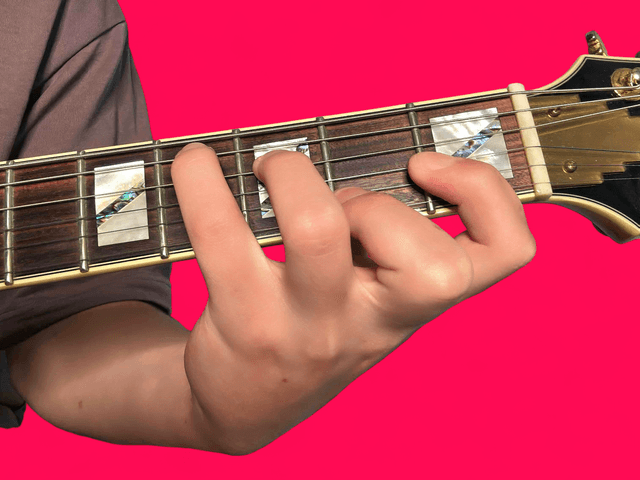 C#11 guitar chord with finger positions