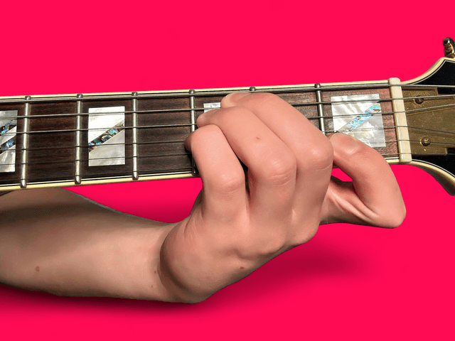 C7sus4 guitar chord with finger positions