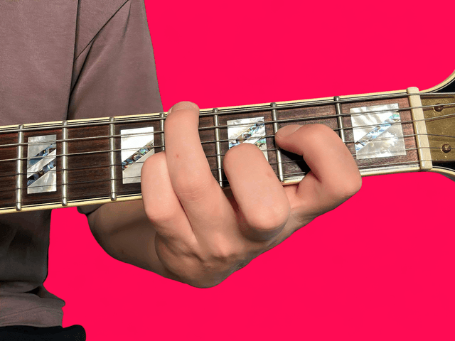 Abdim guitar chord with finger positions