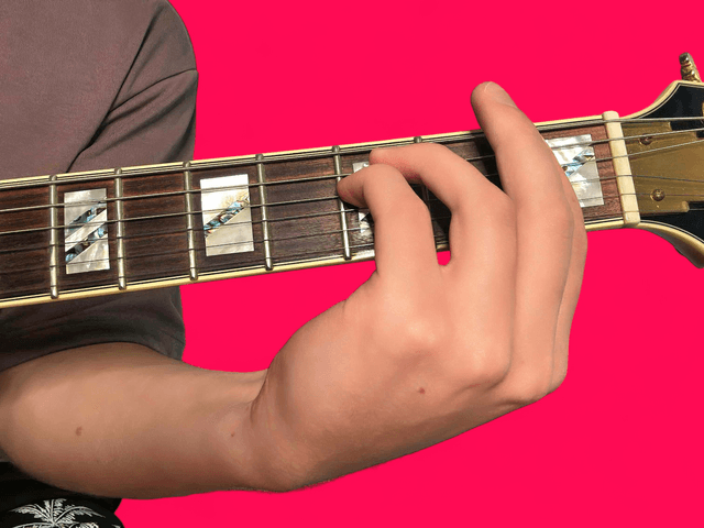 Fdim guitar chord with finger positions