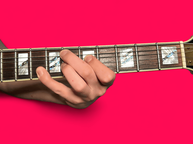 Eb13 guitar chord with finger positions