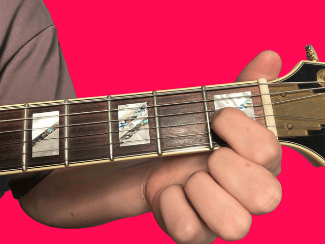 E13 guitar chord with finger positions