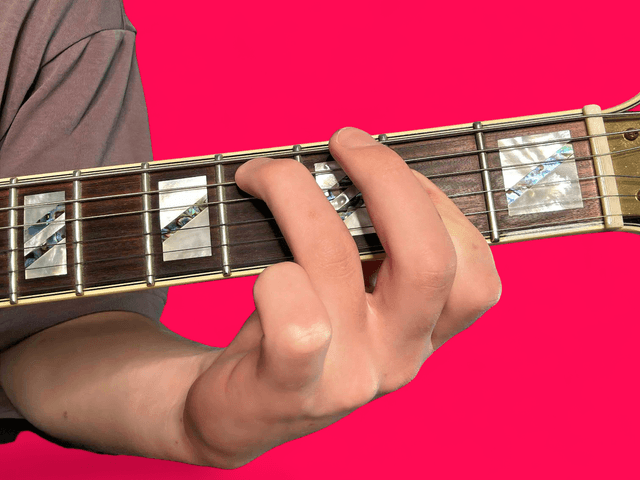 A major over C# guitar chord with finger positions