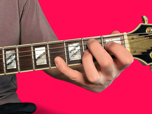 B13 guitar chord with finger positions