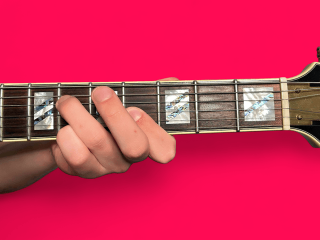 Abm9 guitar chord with finger positions